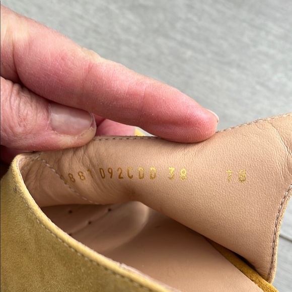GEOX RESPIRA Jenieve Yellow Slingback Suede Sandals, Size 38/8 - Picture 7 of 9